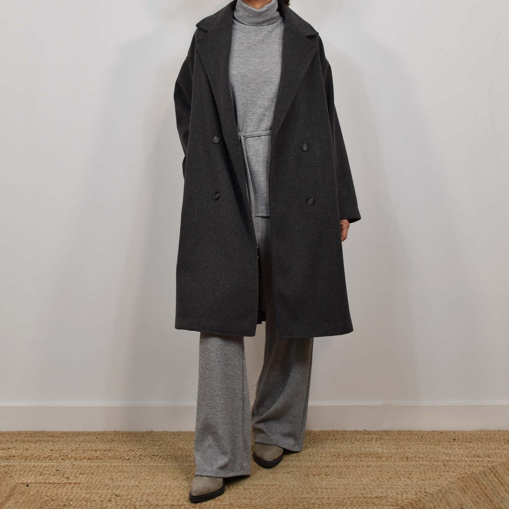 Abrigo oversize gris