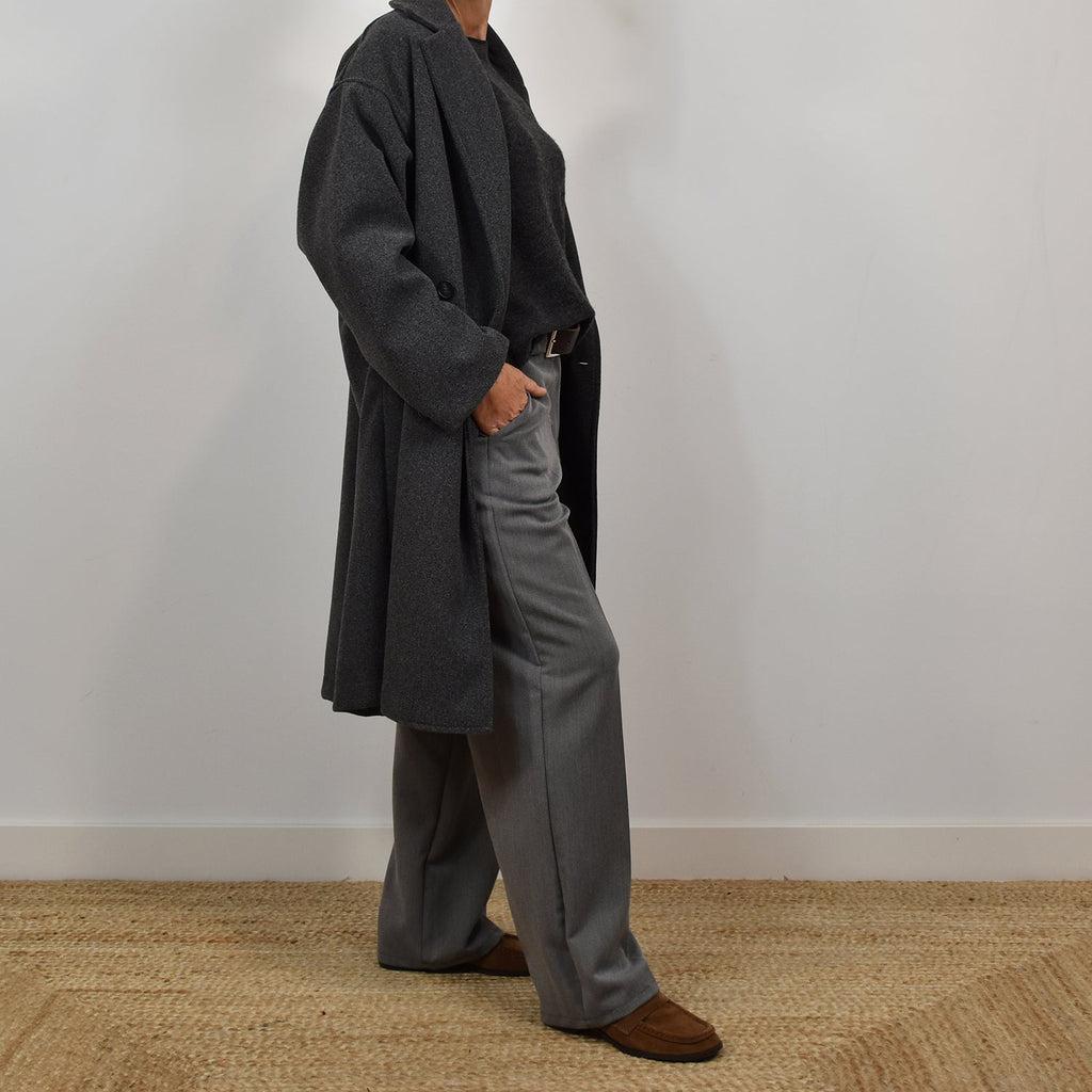 Abrigo oversize gris