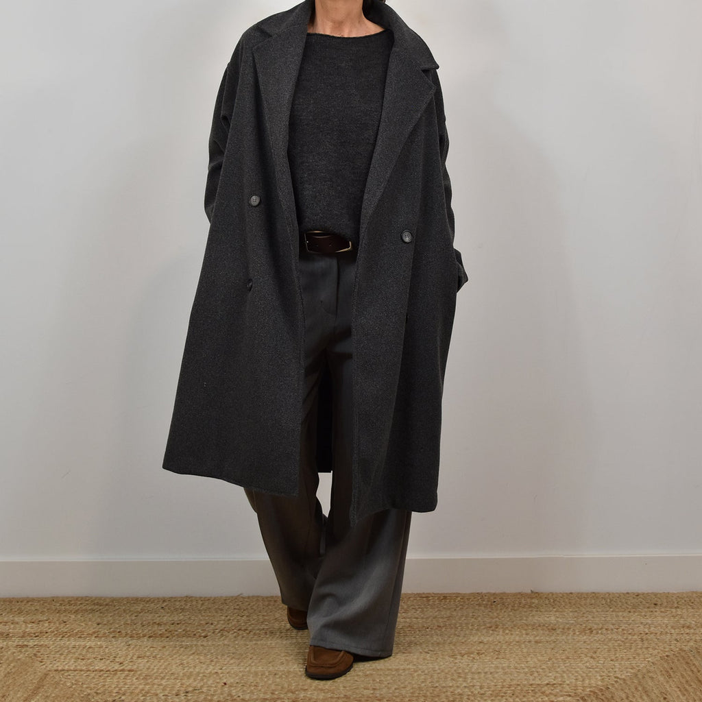 Abrigo oversize gris